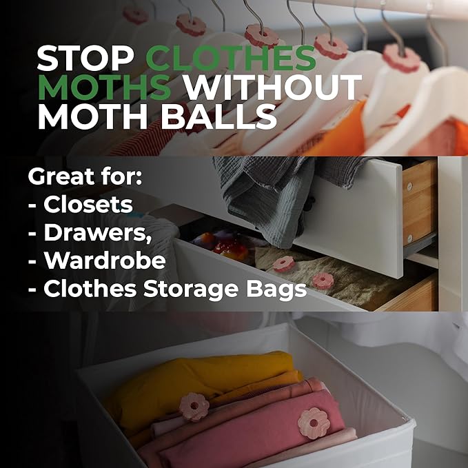 30 Cedar Rings for Clothes Storage - Stop Clothes Damage - 30 Fresh Cedar Rings to Protect Your Clothes