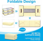 Budding Joy 6 Pack 90L Under bed Storage Containers Organizer Large Capacity Underbed Clothes Storage Bins Organization and Storage Bedroom Foldable Storage Bags with Clear Window Beige