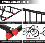 Commercial Grid Bike Rack for 10 Bikes - Heavy Duty Metal Bike Stand Floor, 51.8 LBS Q235 Steel Outdoor Bicycle Parking Rack for Garage, Retail, School, Backyard, Bike Shop (Double Side)