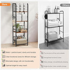 Snughome Towel Rack Free Standing 4-Tier M-Shaped Detachable Dividers, Metal Towel Storage Shelf for Bathroom, Pool Towel Rack Holder, Space-Saving Storage Organizer, Modern Bath Towel Storage Holder