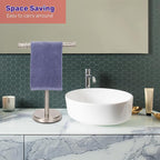 Hand Towel Holder Stand for Bathroom Vanity Countertop SUS304 Stainless Steel T-Shape Free Standing Towel Rack Stand Towel Bar for Bathroom Kitchen (Brushed Nickel)