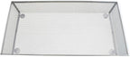 HAHIYO Stackable Mesh Tray Cup 12 x 6 x 2 inches Sturdy Container for Desk Drawer Organizer Collection for Home Office School kitchen Soft Foam Feet No Sharp Edges 1 Pack Silver
