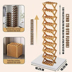 The 9-Tier No-Assembly Bamboo Rack, 2-9 Tier Folding Shoe Storage Rack, Space-Saving Organizer for Shoes, No Assembly Narrow Shoe Shelf for Entryway Closet Dorm (Natural, 3 Tier)