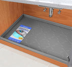 SIKADEER 28" x 22" Under Sink Mat Waterproof, Silicone Mat Kitchen Drawer Shelf and Cabinet Liner, Sink Protector for Kitchen Organizers and Storage, Boot Tray Pet Food Mats