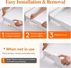 Lifewit 5 Pack 4" High Drawer Dividers 28-43.5cm/11-17" Adjustable Drawer Organizer for Clothes/Utensils, Expandable Drawer Separator in Dresser/Kitchen/Bedroom/Office Organization & Storage White
