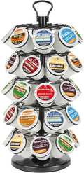 K Cup Holders,K Cup Holder, K Cups Holder,K Cup Carousel, Coffee Pods Holder Storage Organizer Stand,No Assembly Required,Black (40 Pods Capacity Easy Assembly Glossy Black)