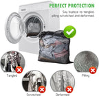 2 Pack Mesh Laundry Bags 24 x 32 inch Laundry Garment Bag Mesh Large Lingerie Wash Bags Zippered Garment Washing Net for Underwear Hosiery Blouse Sweater Dress Don't Drying, Melting 140-176℉