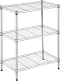 PayLessHere | 3-Tier Wire Shelf | 23"x13"x30" | Chrome | Adjustable Racks | Heavy-Duty Storage Shelves, Holds Upto 450 lbs | Rust-Resistant, No-Tool Assembly | for Home, Garage Shelving