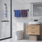 Matte Black Towel Rack for Bathroom - 24" Rustproof Towel Holder, Sturdy Towel Bar Wall Mounted, Space-Saving Towel Hanger, Bathroom Accessories, Home Decor, Apparment Essentials