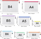 EOOUT 8pcs Mesh Zipper Pouch - 8 Sizes Waterproof Zipper Bags, 8 Colors Waterproof Plastic for Travel Storage, Office Appliances