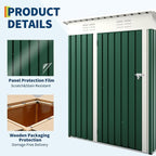 5×3FT Storage Shed，67CU.FT Tool Shed with Sloping Roof and Lockable Door, Compact Metal Tool Garden Shed for Garden, Backyard, Patio