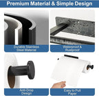 Paper Towel Holder Under Cabinet, Upgraded Self Adhesive Paper Towel Holder Wall Mount for Kitchen, Bathroom, RV, Bend-Resistant, Self-Adhesive or Drill mounting