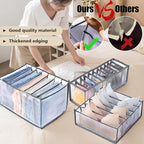 TIGARI Wardrobe Clothes Organizer, Small Underwear Organizer, Drawers Organizer for Clothes, Compartment Storage Box for Bedroom Dorm Room(Gray)