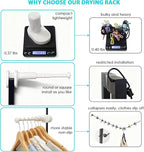 Travel Drying Rack for Clothes - Portable Hanging Rack Over The Door with Retractable Rod - Mini Size for Cruise, RV, Dorm, Apartment, Hotel Laundry