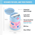 THERMOS FUNTAINER Insulated Food Jar, 10 Ounce, Kid Friendly Food Jar with Foldable Spoon, Barbie