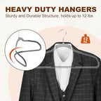 HOUSE DAY Heavy Duty Plastic Hangers 30 Pack, Non Slip Clothes Hangers with Rubber Pads and 360° Hook - Thin 0.2 Inch, Space Saving Coat Hanger Grey, Closet Organizer for Shirt, Pants, Suit, Skirt