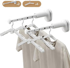 2 Pack Portable Mini Travel Drying Rack Clothing – Adjustable Space Saving Clothes Drying Rack with 6 Hangers, Foldable Laundry Drying Rack for Hotel, Balcony, Camping,Suitcase,Door