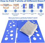BoxLegend V5 Shirt Folder Clothes Folding Board t Shirt Folder Assemblable Clothes Folder Easy and Fast to fold Clothes Laundry Helper Assistant for Professional Laundry Folder Folding Tool, Blue