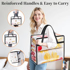 Clear Clothes Storage Bags, 4 Pack Closet Organizers and Under Bed Storage Containers, Foldable Moving Bags with Zippers for Comforter, Blanket, Bedding, Duvet, PVC Packing Bags 60L
