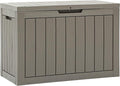 YITAHOME 45 Gallon Deck Box, Outdoor Storage Box for Patio Cushions, Outdoor Tools, Gardening Tools, Sports Equipment, and Throw Pillows, Lockable and Waterproof, Brown