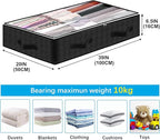 4 Pack Under bed Storage Containers, 90L Large Capacity Bedroom Closet Organizers and Storage Bins Foldable Underbed Storage Bags for Clothes, Blanket, Towels, Comforter, Sweaters, Linen Sheet - Black