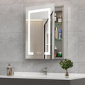 20 * 26 Smart LED Lighted Bathroom Medicine Cabinet Mirror with Touch Control, 3-Color Temperature, Stepless Dimming, 1-Hour Auto-Off – Ideal for Modern Bathrooms and Makeup Routines