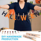 SenseYo 400 Pcs 1.9 Inch Wooden Clothespins Clips for Hanging Clothes, Craft, Home