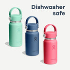 Hydro Flask Micro Bottle - Leak Proof Purse or Pocket Flask - Insulated Mini Water Bottle 6.7 Oz White
