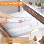 Bamboo Drawer Dividers,17-22" Adjustable Kitchen Drawer Organizer for Clothes,8 Pack Expandable Drawer Organization Separators for Bedroom,Bathroom,Dresser and Office,White