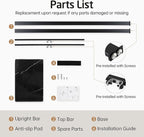 KES Black Towel Racks for Bathroom Freestanding, 37" Equal-Height Standing Towel Rack with Heavy Marble Base, Fits Large Bath Towel, 18/8 Stainless Steel, BTH229-BBK