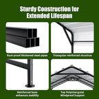 Metal Carport Heavy Duty 13x26ft Outdoor Galvanized Steel Car Port, Vehicle Canopy Garage Shade, Multi-Use Shelter for Car, Boat, Tractors & Outdoor Storage