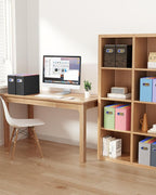 Oterri Cardboard File Organizer Box for Hanging File Folders Letter Size,File Box for Computer Desk,File Cabinet,Working Home,Office,Classroom (Assorted Colors, Letter Size - 4 Packs)