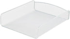 Safco Onyx Mesh Single Tray Desktop Organizer | Heavy Duty Steel | Powder Coat Finish | 11.75 x 9.25 x 2.5 | Office Supplies Organizer | Letter Trays & Stacking Supports | Silver