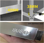XPLKQXE Stainless Steel Ceiling Shelf, Hanging Industrial Ceiling Mount Storage Rack, Kitchen Wall Mounted Plant Stand/Wall Decor for Bar Cafe Kitchen(Silver-1lay,120x35x120cm)