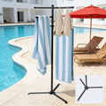 Pool Towel Rack Outdoor 60 Inch Height Outdoor Towel Rack For Pool Heavy-Duty Towel Stand Rustproof & Slip-Resistant Towel Drying Rack Suitable For Indoor Use For Towels, Clothing, Swim Rings, Goggles