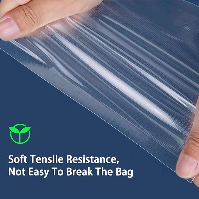 Vacuum Sealer Bags Heavy Duty Pre-Cut Design Commercial Grade Food Sealable 6x8 inch 100pcs for Heat Seal Food Storage, Smell Proof Bags Boilsafe to 280°F Freezable