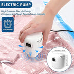 Vacuum Storage Bags with Electric Pump, 12 Pack (2 Roll-Up,3 Small,3 Medium,2 Large,2 Jumbo), Heavy Duty PA+PE Space Saver Bags for Clothes, Bedding, Home & Travel