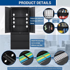 Metal Cabinets with Lockable Drawers and Doors Lateral File Cabinets Steel Filing Lockers Book Case for Home Office Hanging Files Letter/Legal/F4/A4 Size