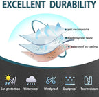 Waterproof Shelf Cover for 35.5" W x 11.9" D x 72" H, Dustproof Shelving Cover for Wire Rack, Nylon with Hook and Loop Closure, Perfect for Garage or Closet, Black (No Shelves)