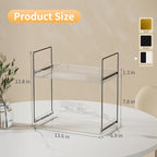 Bathroom Countertop Organizer, 2 Tier Acrylic Tray Vanity Counter Skincare Organizer Shelf, Home Storage Holder for Lotion Makeup Cosmetics Perfume Spice, Black+Clear