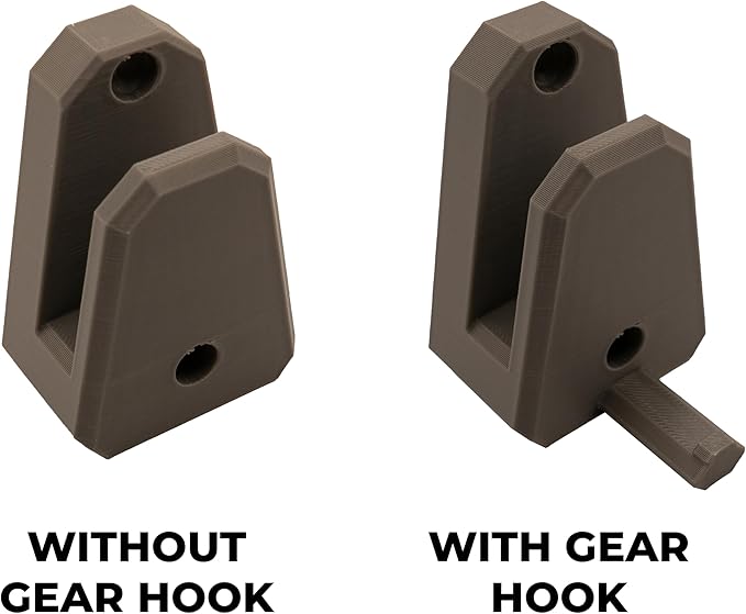 Horizontal Wall Ski Holder – Space-Saving Ski Wall Mount for Garage & Home Storage | Holds 1 Pair of Skis | Mountain, Snowflake & No Design Styles (Black, Mountain | Without Gear Hook)