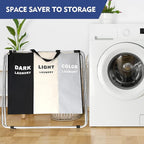 180L Large Laundry Basket, Freestanding Laundry Hamper, Collapsible Tall Clothes Hamper with Handles for Dirty Clothes in the Dorm & Family Closet Storage Container and Organizer (1-Pack)
