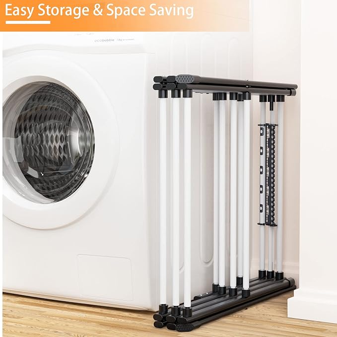 Foldable Drying Rack Clothing, Clothes Drying Rack Collapsible Indoor, Dryers for Laundry - 40" x 28.8" x 14.2", Space Saving Indoor&Outdoor, White-1pack