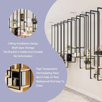 Ceiling Shelf Display Shelves Hanging Shelving Creative Flower Stand Ceiling Mounted Storage Rack Kitchen Pot Rack/Pan Racks Metal Iron Frame for Home Office Restaurant(30x30x125cm