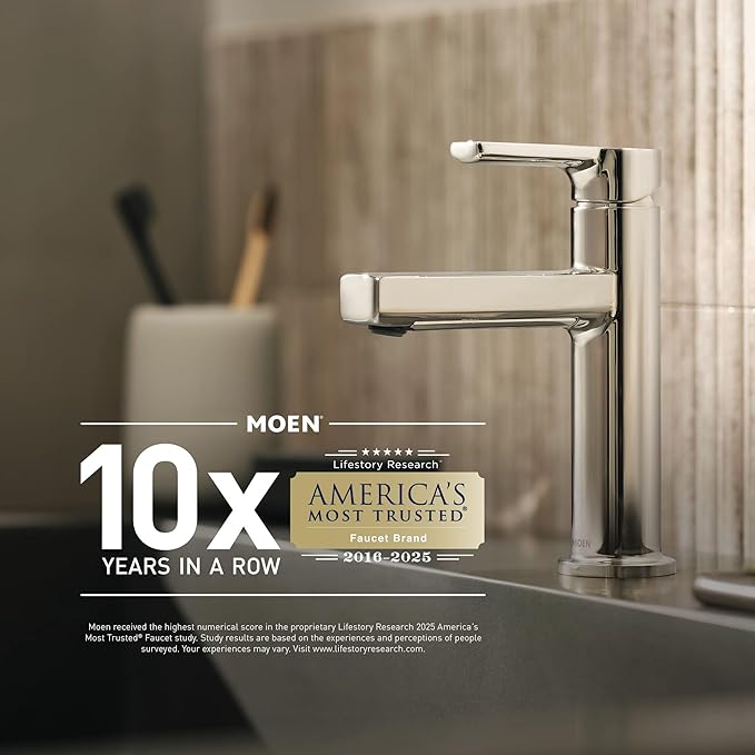 Moen YB5490ORB Kingsley 20-Inch W x 5-Inch D Decorative Bathroom Vanity Glass Shelf,, Oil Rubbed Bronze