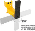 DEWALT Cord Minder Bracket 2-Piece Storage Rack Accessory Set, Compatible with 4 and 6-foot Storage Racks, 50-lb Load Capacity for Set, Spring-Loaded, Locking Pins Included, Powder-Coated
