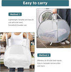Collapsible Laundry Basket, 90L Large Foldable Mesh Pop Up Hamper for Laundry, Dirty Clothes, Bedroom, Bathroom, Dorm, Laundry Room, Travel, Camping, White