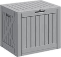 Greesum 40 Gallon Outdoor Deck Box, Resin Storage for Patio Furniture, Garden Tools, Pool Supplies, Weatherproof and UV Resistant, Lockable, Gray