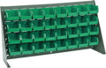 Quantum Storage Systems QBR-3619-210-32GN Ultra Bin Complete Bench Rack Package with 32 Ultra Bins, 36" x 8" x 19" , Green