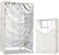 Wire Rack Covers,Heavy Duty 600D Dustproof Waterproof Storage Rack Covers for Metal Shelves,Storage Shelf Cover with Zipper for Wire Shlef,36''W x 14''D x 71''H,Beige with Clear Front